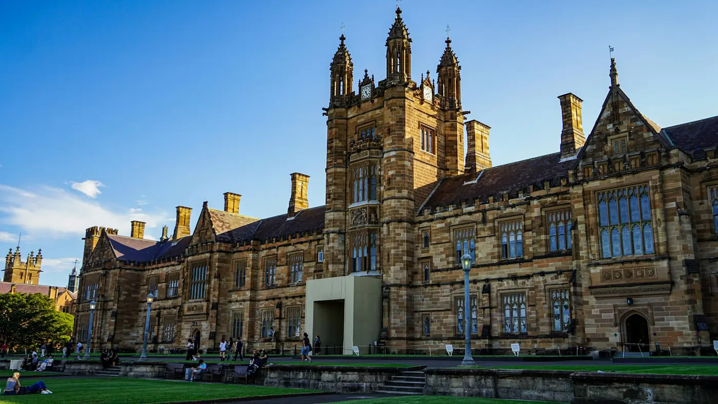 A sandstone university quadrangle in Sydney
